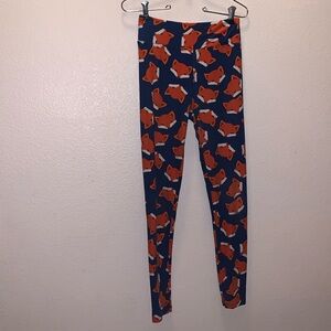 Lularoe one size fox print ankle length leggings
